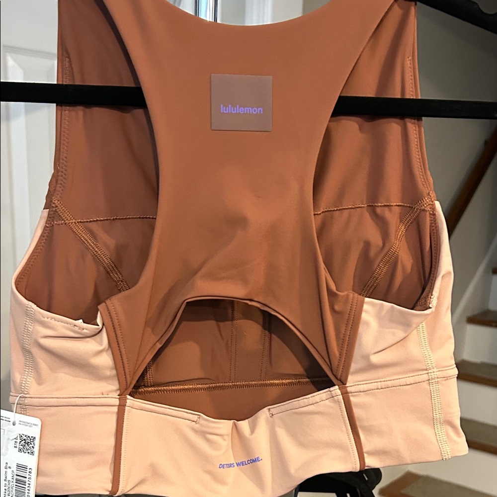 NWT HIKE TO SWIM BRA Colorblock Sports Bra Size 8 - Picture 3 of 5